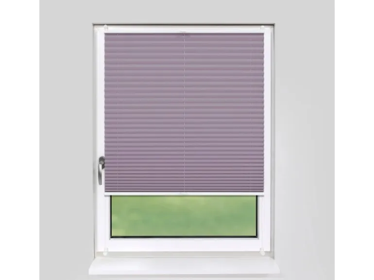 Deco-Raum Plissee Basic ohne Bohren 110x150cm Flieder Blickdicht Klemmfix