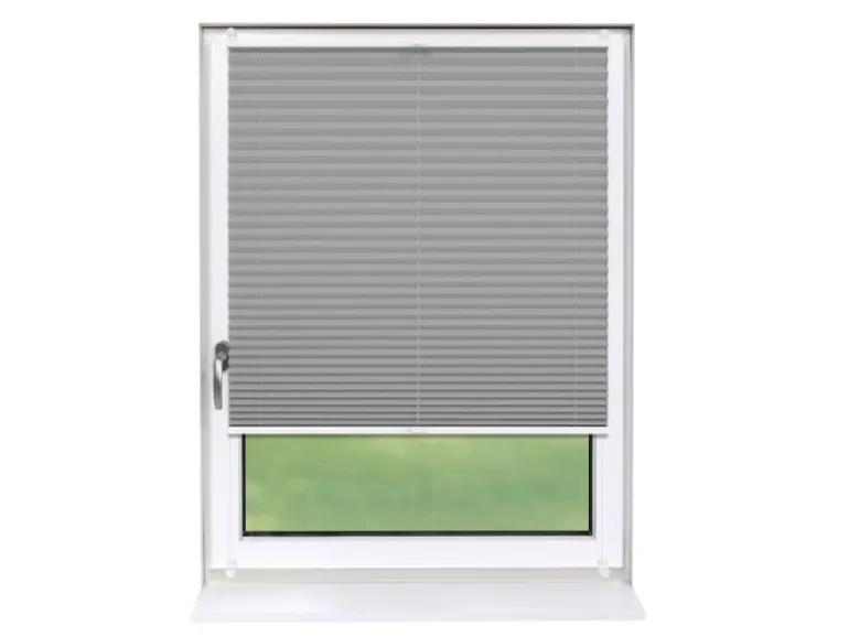 Deco-Raum Plissee Basic ohne Bohren 55x150cm Grau Blickdicht Klemmfix