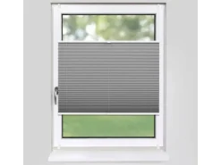 Deco-Raum Plissee Basic ohne Bohren 55x150cm Grau Blickdicht Klemmfix
