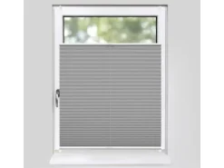 Deco-Raum Plissee Basic ohne Bohren 55x150cm Grau Blickdicht Klemmfix