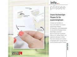 Deco-Raum Plissee Basic ohne Bohren 80x210cm Vanille Blickdicht Klemmfix