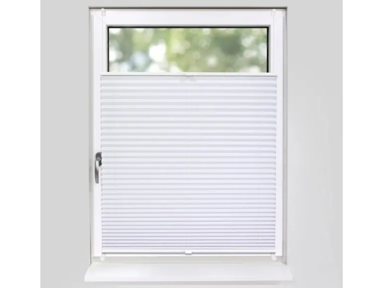 Deco-Raum Plissee Basic ohne Bohren 80x150cm Weiß Blickdicht Klemmfix