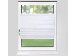 Deco-Raum Plissee Basic ohne Bohren 40x150cm Weiß Blickdicht Klemmfix