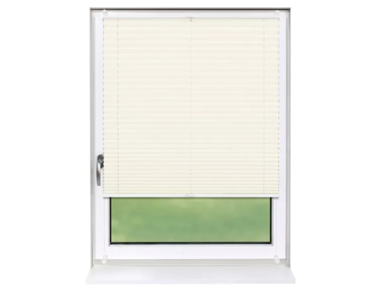 Deco-Raum Plissee Basic ohne Bohren 40x150cm Vanille Blickdicht Klemmfix