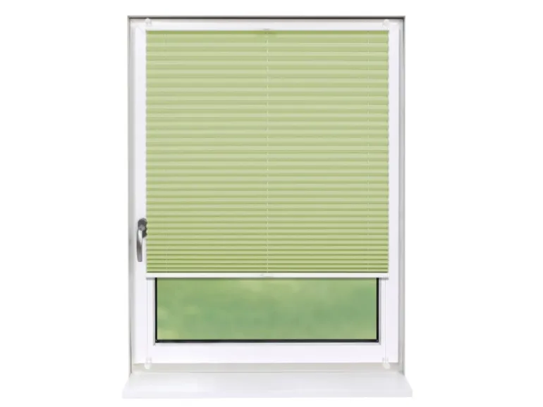 Deco-Raum Plissee Basic ohne Bohren 40x150cm Hellgrün Blickdicht Klemmfix