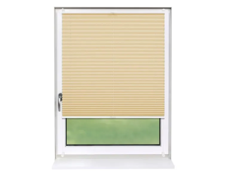 Deco-Raum Plissee Basic ohne Bohren 80x210cm Beige Blickdicht Klemmfix