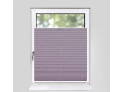 Deco-Raum Plissee Basic ohne Bohren 85x210cm Flieder Blickdicht Klemmfix