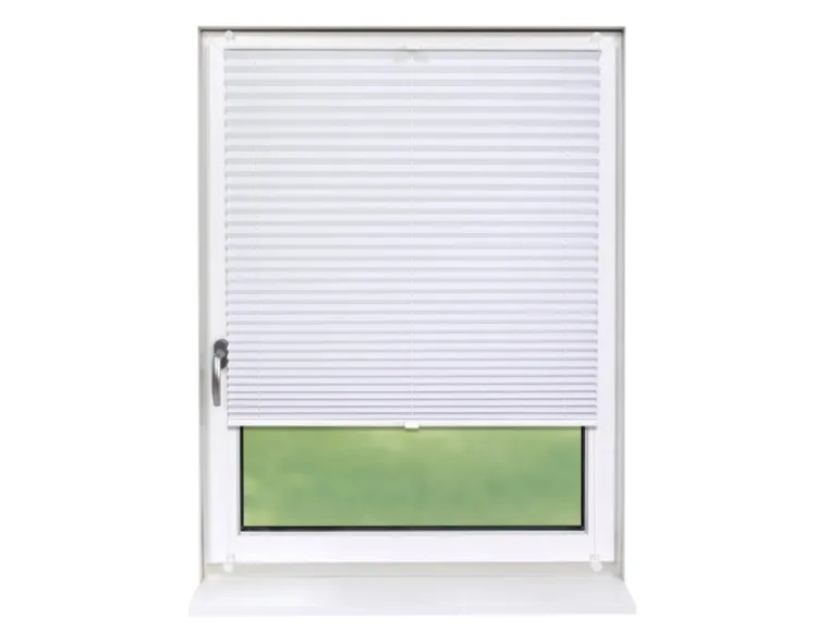 Deco-Raum Plissee Basic ohne Bohren 65x150cm Weiß Blickdicht Klemmfix