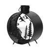 Decoris Laterne 18 cm x 18 cm x 22 cm Schwarz
