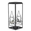 Decoris Laterne 27,5 cm x 27,5 cm x 70 cm Schwarz