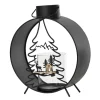 Decoris Laterne 24 cm x 10 cm x 39 cm Schwarz