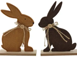 Dekofigur Hase Braun 2-fach sortiert 19 cm