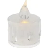 Deko-Kerze mit LED Ø 3,6 cm x 5 cm Transparent