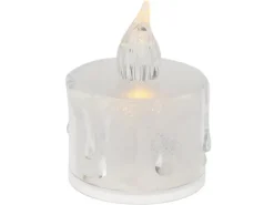 Deko-Kerze mit LED Ø 3,6 cm x 5 cm Transparent