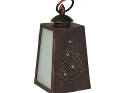 Deko-Laterne Flamme mit LED 3-fach Sortiert 10 cm x 10 cm x 19,5 cm Schwarz