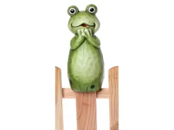Deko-Zaunfigur Frosch Terracotta 22 cm Grün