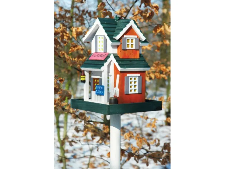 Dobar Buntes Western-Vogelhaus Restaurant 18 cm x 18 cm x 23 cm Kiefer