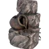 Dobar Design-Zimmerbrunnen Polyresin in Felsen-Optik Grau