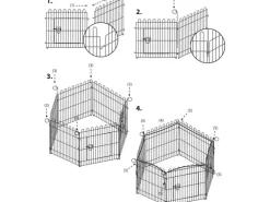 Dobar Freilaufgehege-Set 6-eckig
