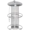 Dobar Futterspender mit Gitterröhre 14 cm x 14 cm x 26 cm Silber