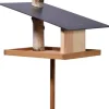 Dobar Vogelfutterhaus Futura mit Futterstation für Wildvögel 24 cm x 22 cm Holz