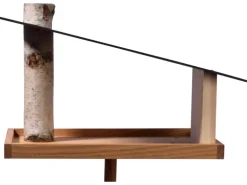 Dobar Vogelfutterhaus Futura mit Futterstation für Wildvögel 24 cm x 22 cm Holz