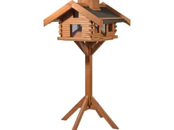Dobar Vogelhaus Blockhaus Gipfel 84 cm x 78 cm x 53 cm Kiefer Braun FSC®