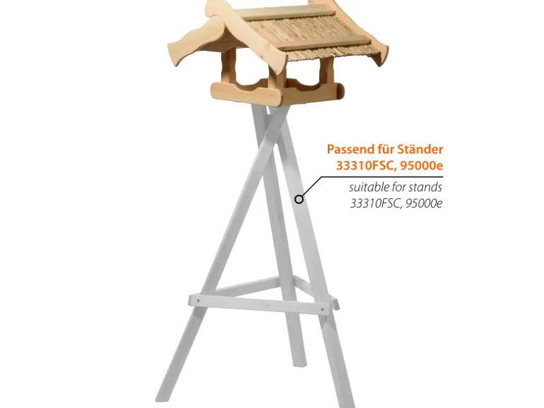 Dobar Vogelhaus Kunoy mit Schilfdach für Ständer FSC®