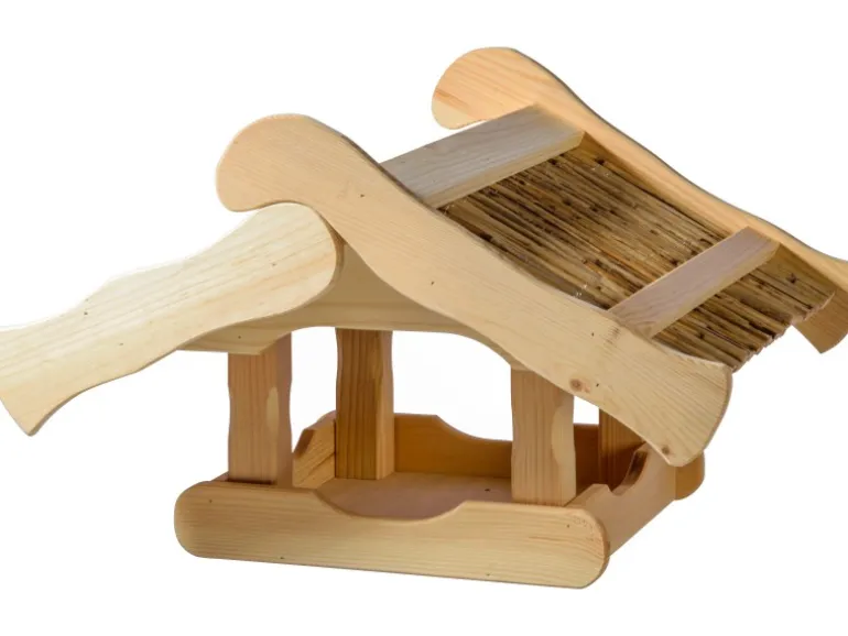 Dobar Vogelhaus Kunoy mit Schilfdach für Ständer FSC®