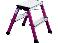Doppel-Klapp Tritt Rolly Monto Pink 2 x 2 Stufen