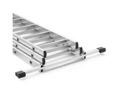 DRABEST Vielzweckleiter 3 x 7 Sprossen Aluminium