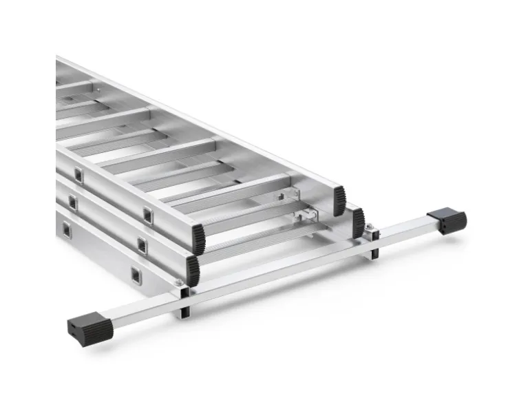 DRABEST Vielzweckleiter 3 x 7 Sprossen Aluminium