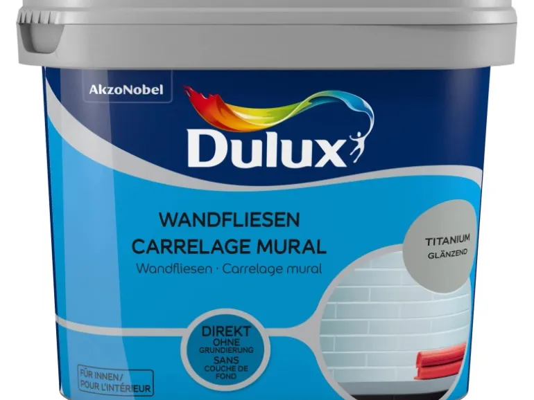 Dulux Fresh Up Wandfliesenlack Glänzend Titanium 750 ml