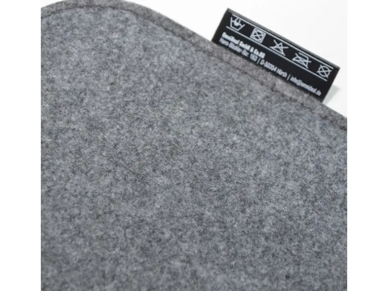DuneDesign 4 Eckige Sitzkissen aus Filz 35 x 35 cm in Grau und Hellgrau
