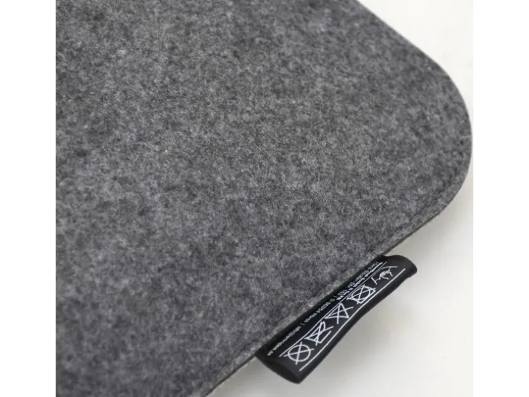 DuneDesign Eckiges Sitzkissen aus Filz 35 x 35 cm 30 mm Stark in Grau
