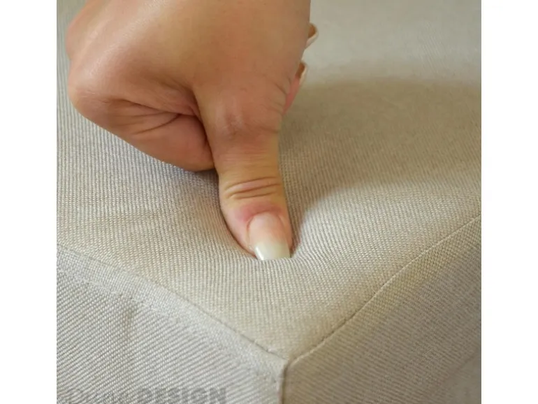DuneDesign Faltbarer Sitzwürfel 38 x 38 x 38 cm mit Stauraum Beige-Grau