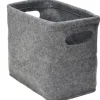 DuneDesign Toilettenpapier Aufbewahrungs Box aus Filz für 4 Klopapier Rollen