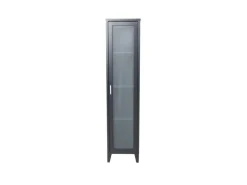 ebuy24 Acero Vitrinenschrank 1 Tür 4 Ablagen Schwarz