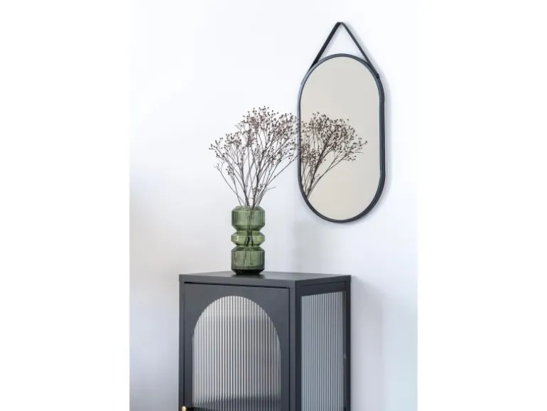 ebuy24 Adelaide Vitrinenschrank 1 Glastür Schwarz