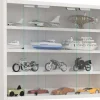 ebuy24 AgisaM Glasvitrinen Wandhängend 2 Schiebetüren Weiß