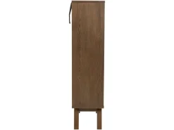 ebuy24 A-Line Vitrinenschrank 1 Tür 2 Schubladen 2 Regale Grau