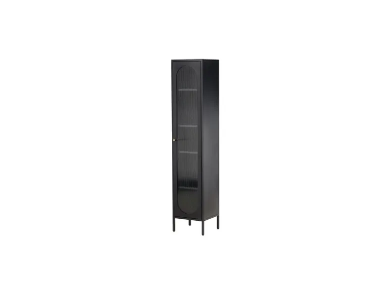 ebuy24 Cali Vitrinenschrank 1 Tür Schwarz