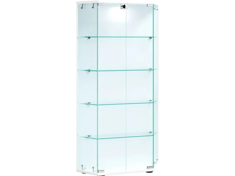 ebuy24 CenilaL Vitrinenschrank 2 Türen Weiß