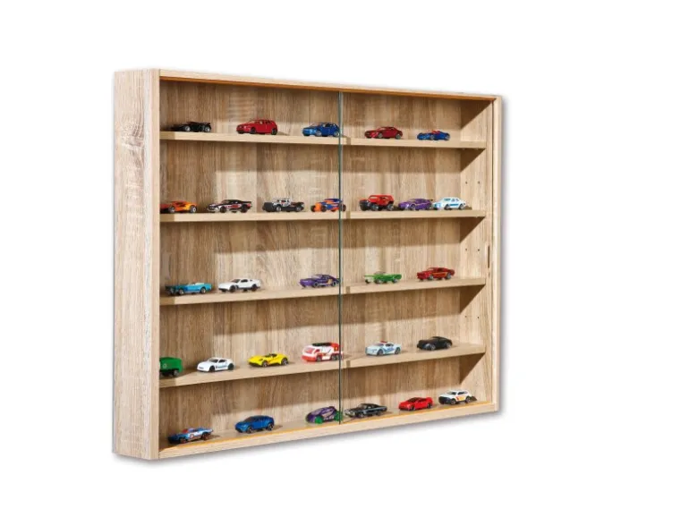 ebuy24 Comit Vitrinenschrank Wandhängend 2 Glastüren Sonoma Eiche Dekor