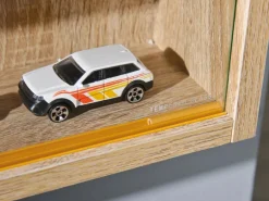 ebuy24 Comit Vitrinenschrank Wandhängend 2 Glastüren Sonoma Eiche Dekor
