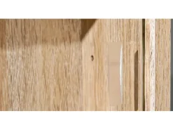 ebuy24 Comit Vitrinenschrank Wandhängend 2 Glastüren Sonoma Eiche Dekor