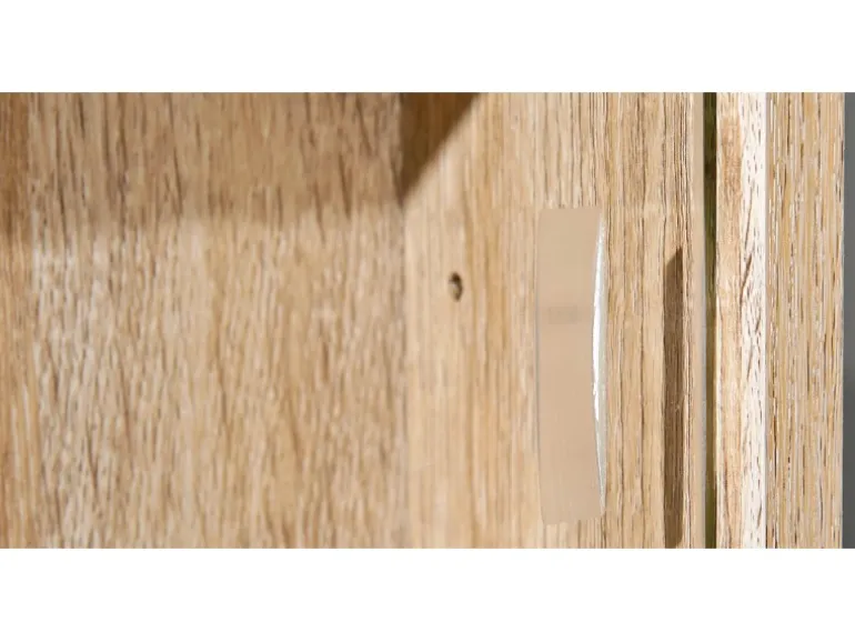 ebuy24 Comit Vitrinenschrank Wandhängend 2 Glastüren Sonoma Eiche Dekor