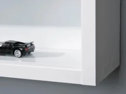 ebuy24 Comit Vitrinenschrank Wandhängend 2 Glastüren Weiss