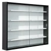 ebuy24 Comit Vitrinenschrank Wandhängend 2 Glastüren Weiss Schwarz