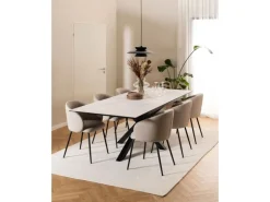 ebuy24 Eleanor Esszimmerstuhl Mit Armlehnen Stoff Beige